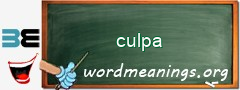 WordMeaning blackboard for culpa